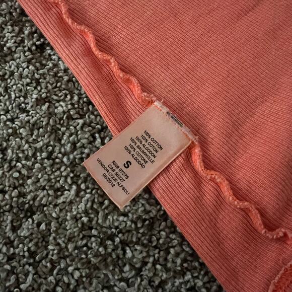 Vintage y2k Women's Peach Ribbed Fox Racing Graphic Cami Tank Top Sz Small - Picture 6 of 7